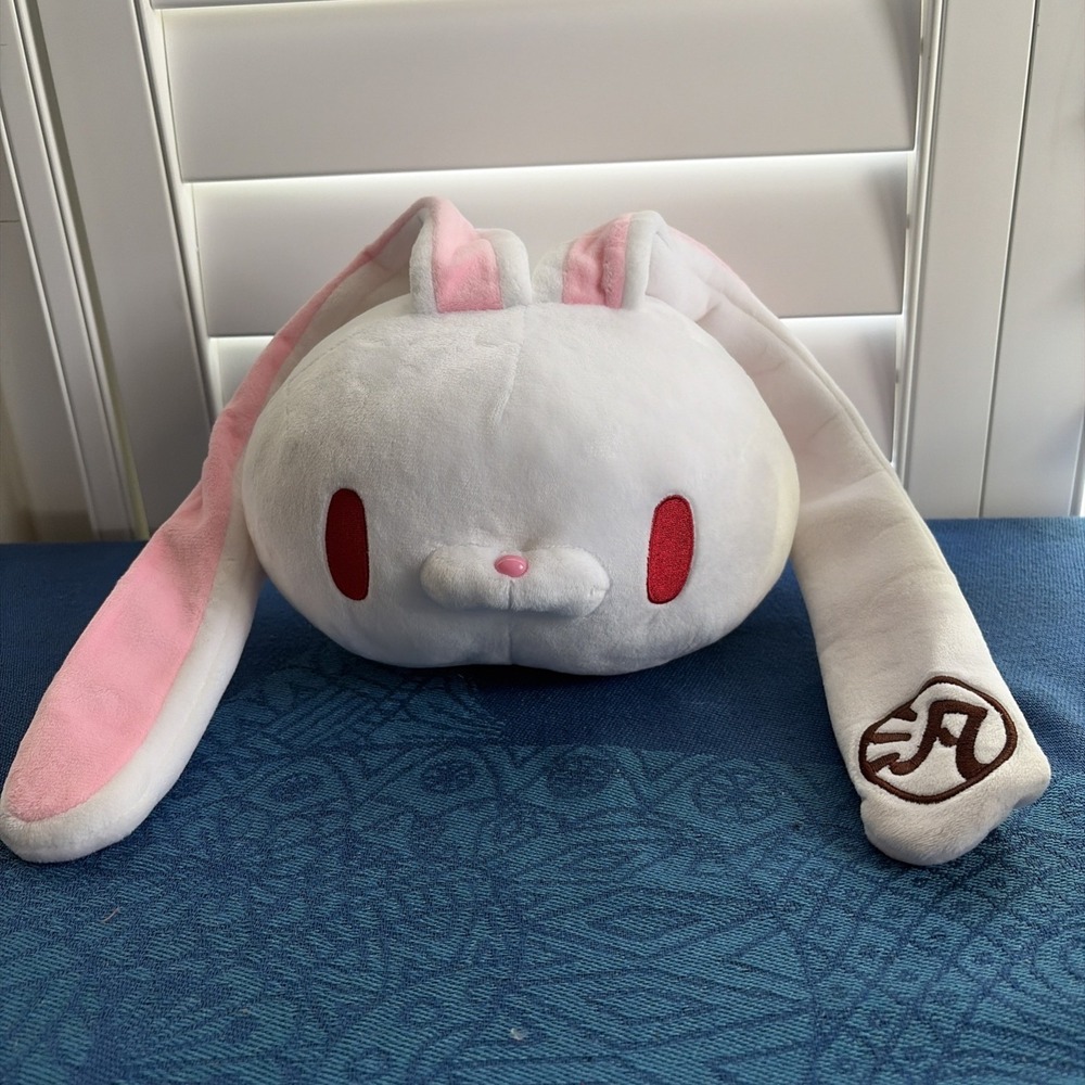Mori chack All Purpose Bunny Gloomy Head White Plush W tag